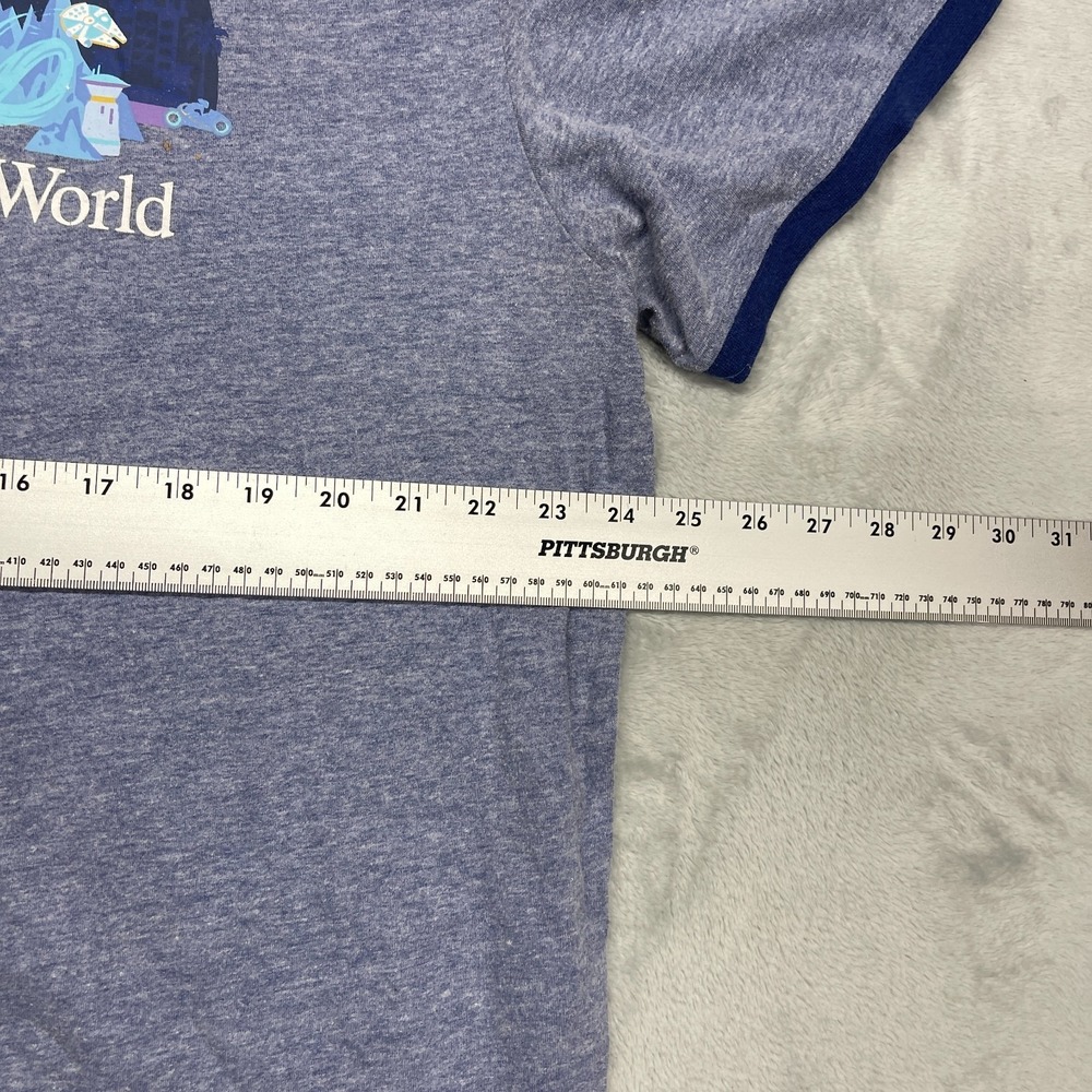 Walt Disney Deadstock T-Shirt Men XL Blue World 50th Anniversary Ringer Pullover - Picture 6 of 6